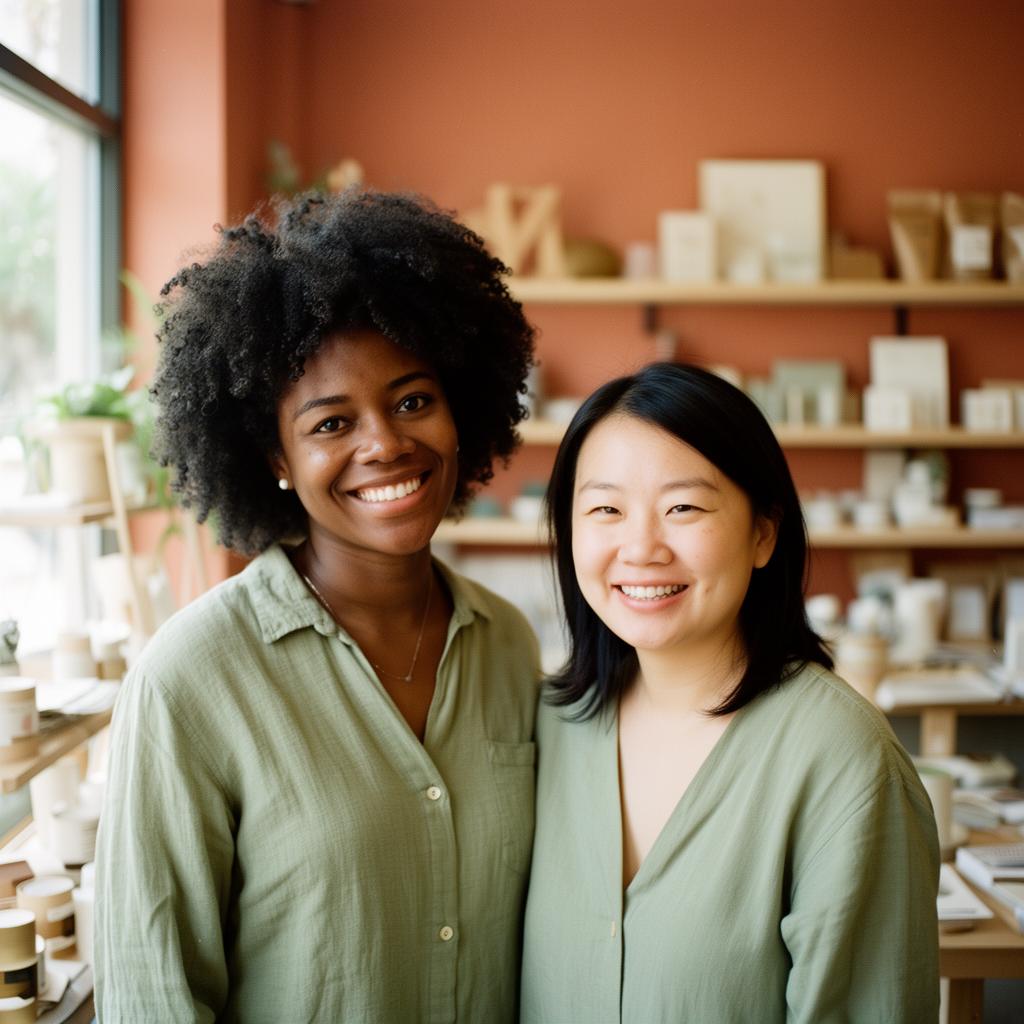 Amara and Mei, owners of The Curio Shop, in their Georgetown boutique